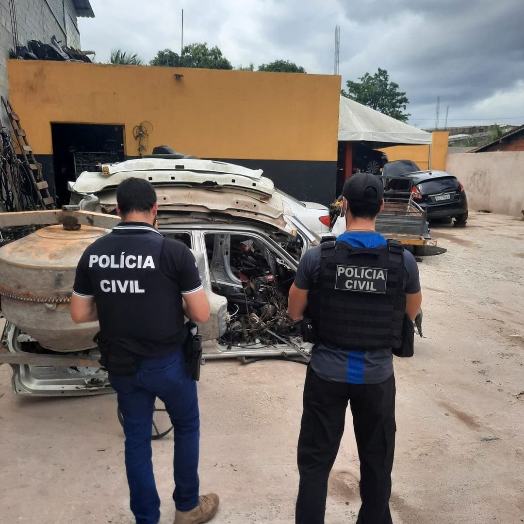 Operação combate adulteração e desmanche de veículos em São Luís  Dois indivíduos foram conduzidos para a DRFV para adoção das medidas legais.