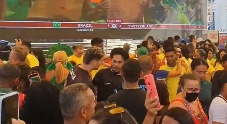 Após vitória do Brasil, torcedores comemoram classificação para a oitavas de final na Grande Ilha  O verde o amarelo coloriram a capital de São Luís